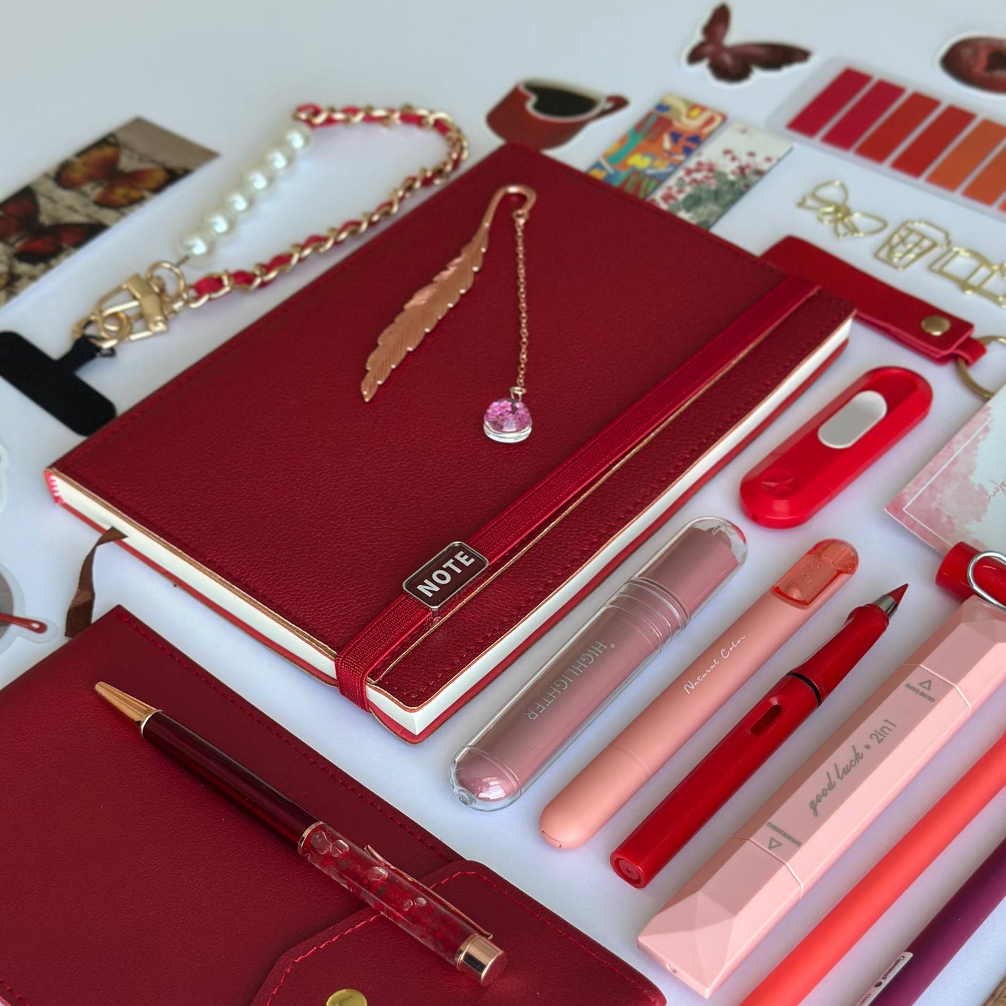 Exclusive Cherry Red A5 Stationery Bundle