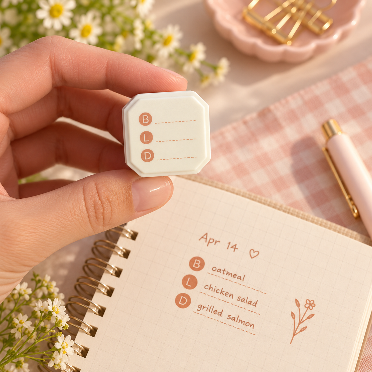 4 Planner Tracker Stamps in Case