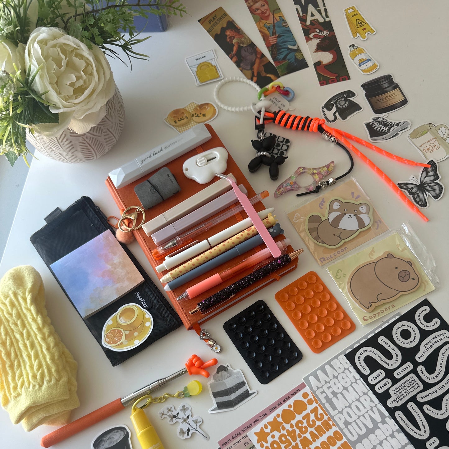 π Exclusive Orange Weekly Set with Black Accents π€