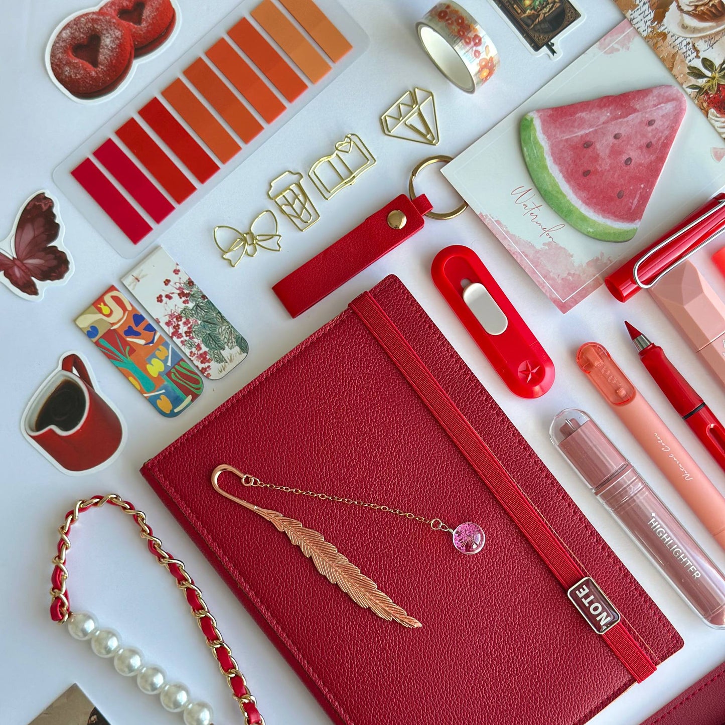 Exclusive Cherry Red A5 Stationery Bundle
