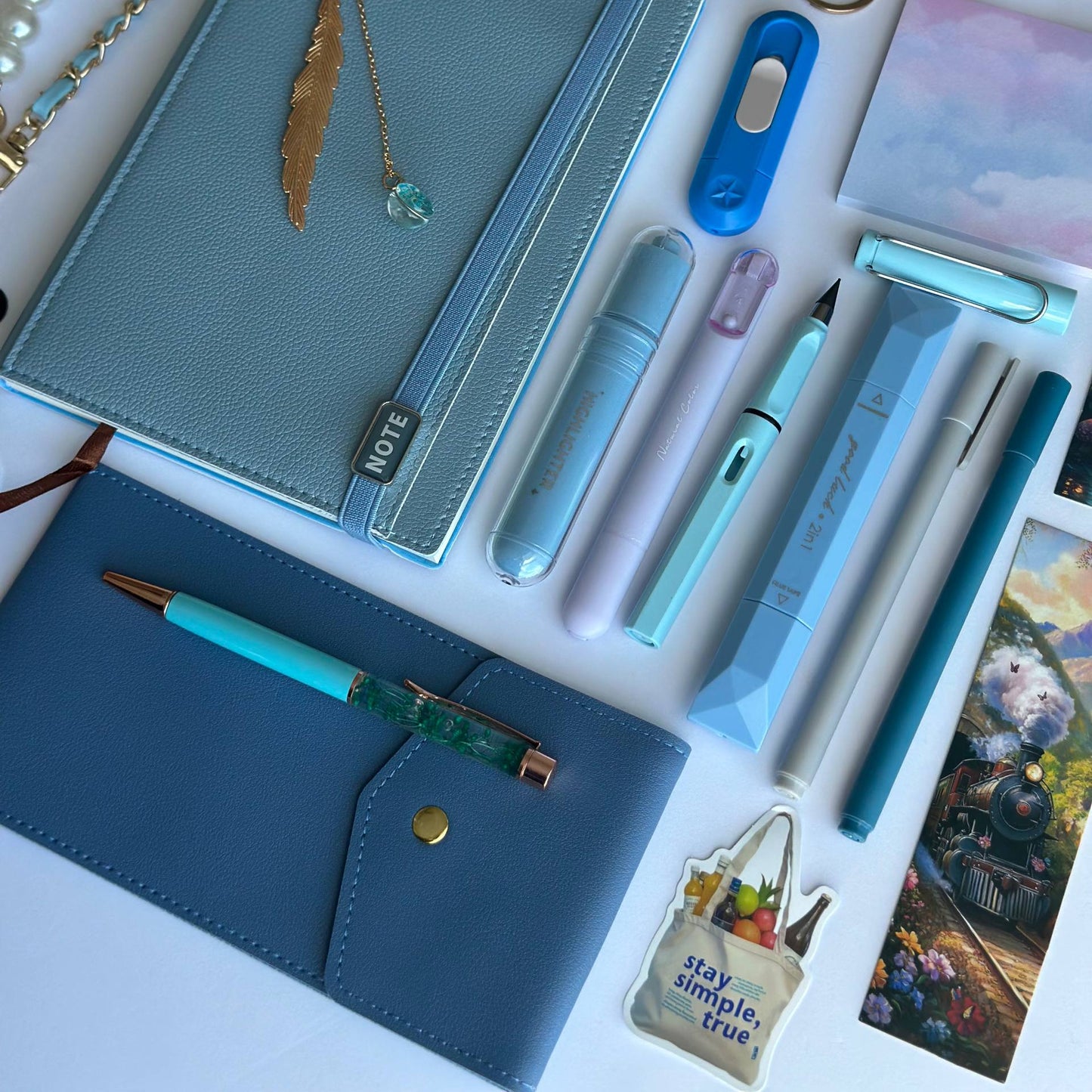 Exclusive Soft Sky Blue A5 Stationery Bundle