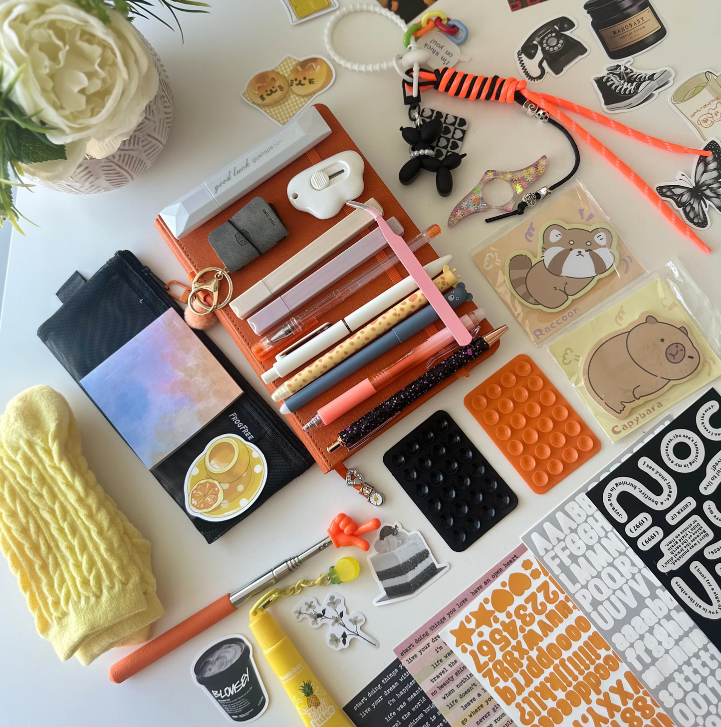 🟠 Exclusive Orange Weekly Set with Black Accents 🖤