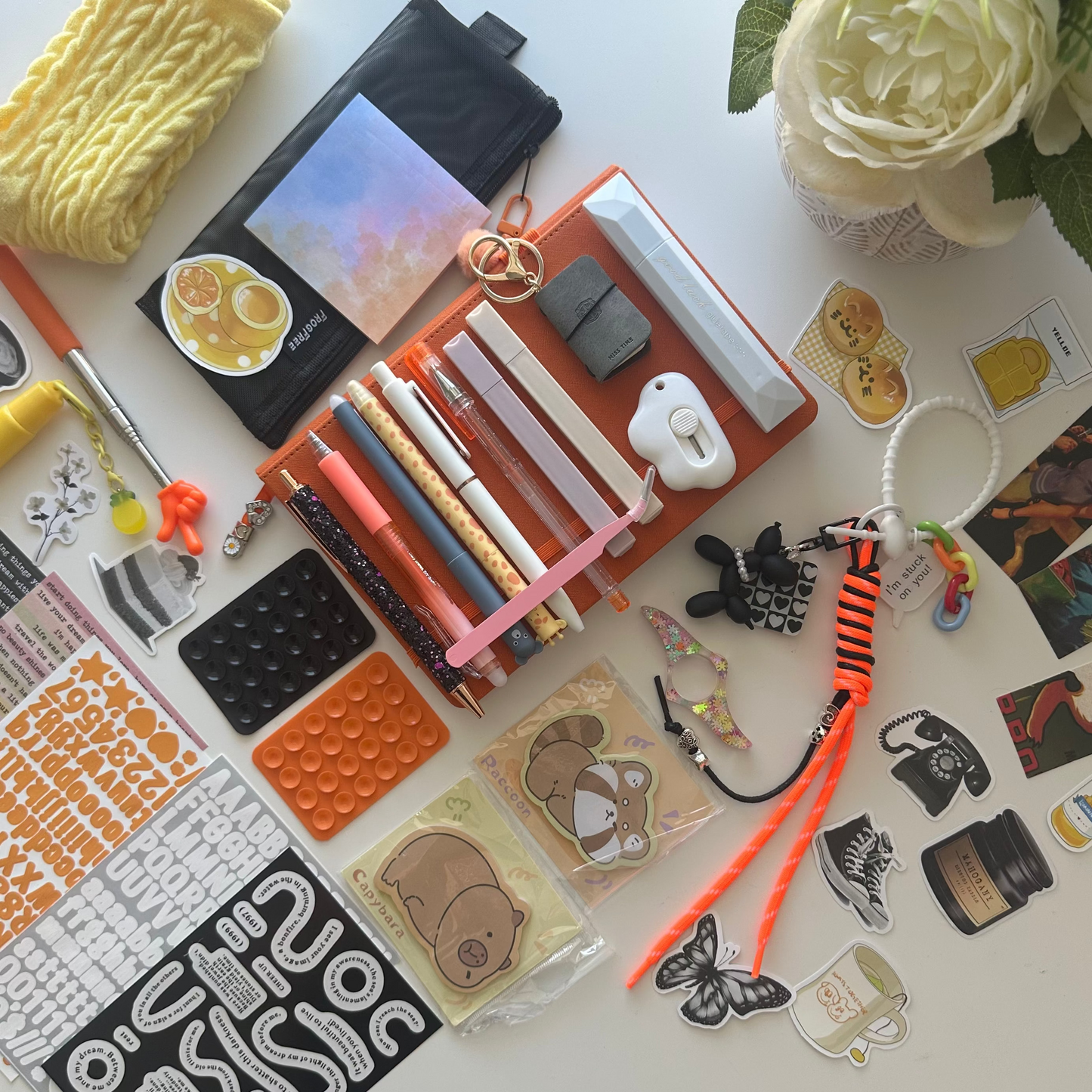 🟠 Exclusive Orange Weekly Set with Black Accents 🖤