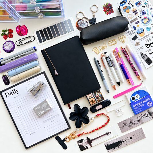 Office Stationery Bundle – Black  Aesthetic Set