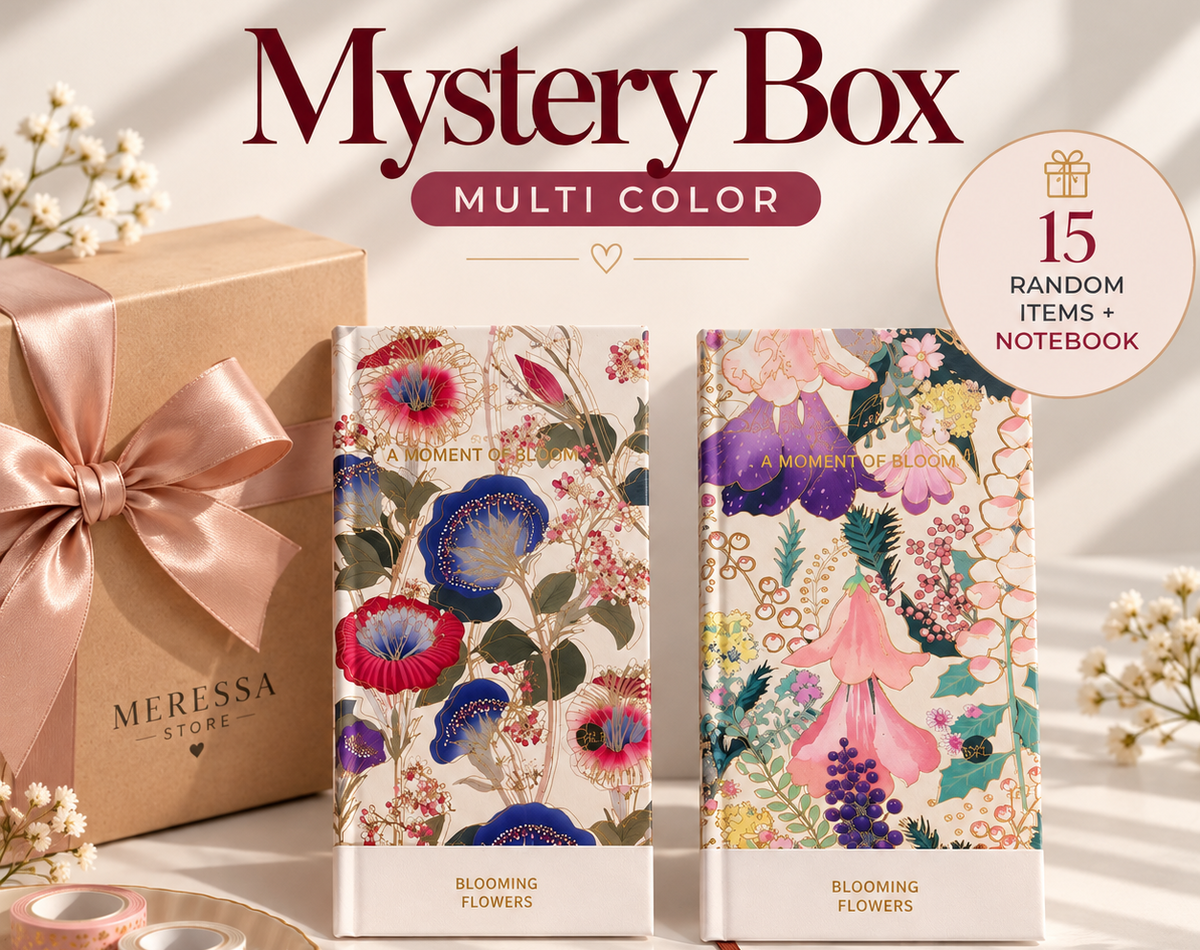 Multicolor Mystery Box – B6 Floral Notebook + 15 Surprise Items