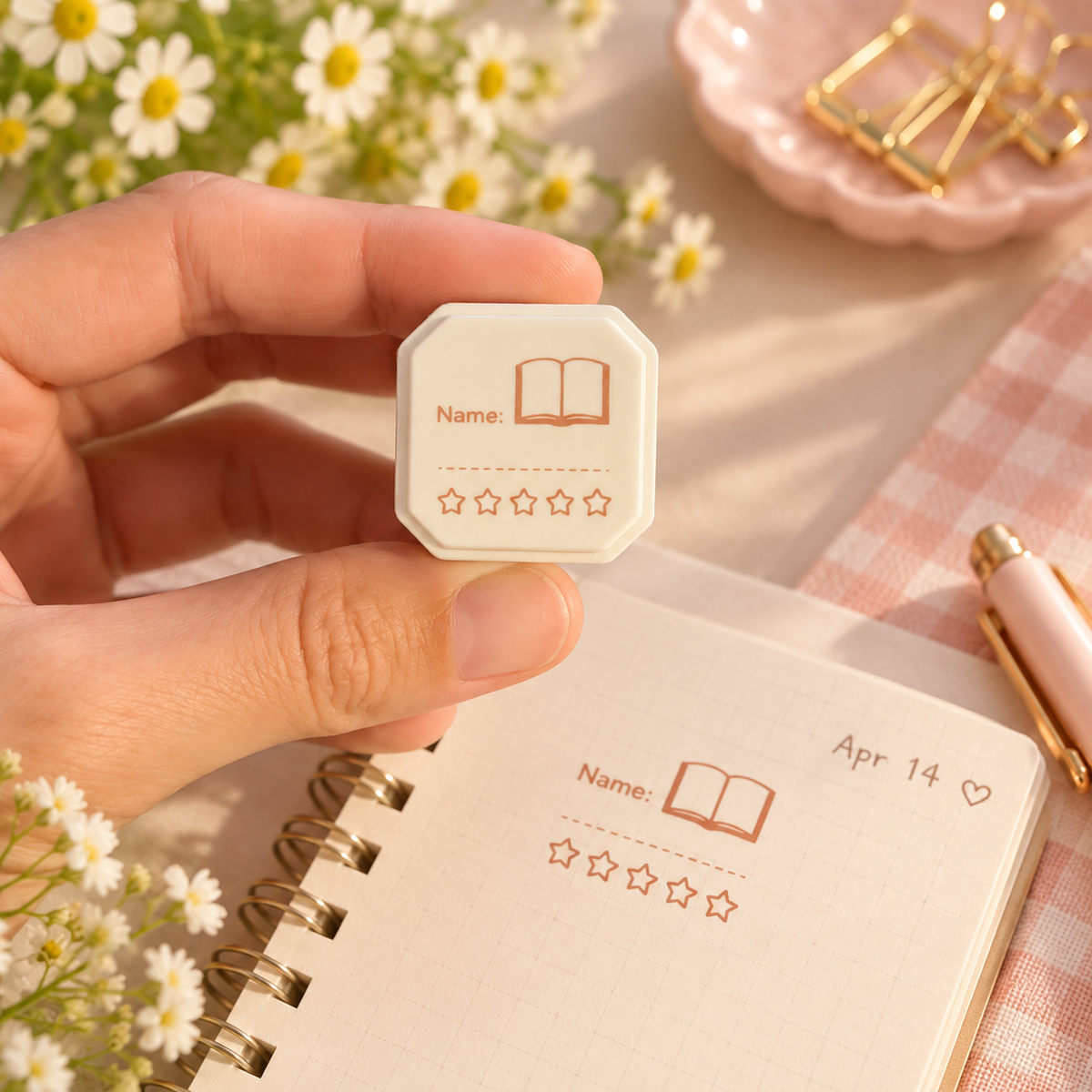 4 Planner Tracker Stamps in Case