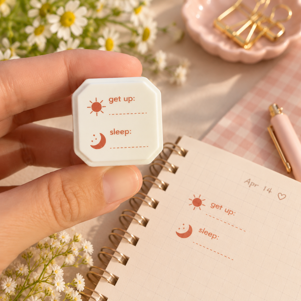 4 Planner Tracker Stamps in Case