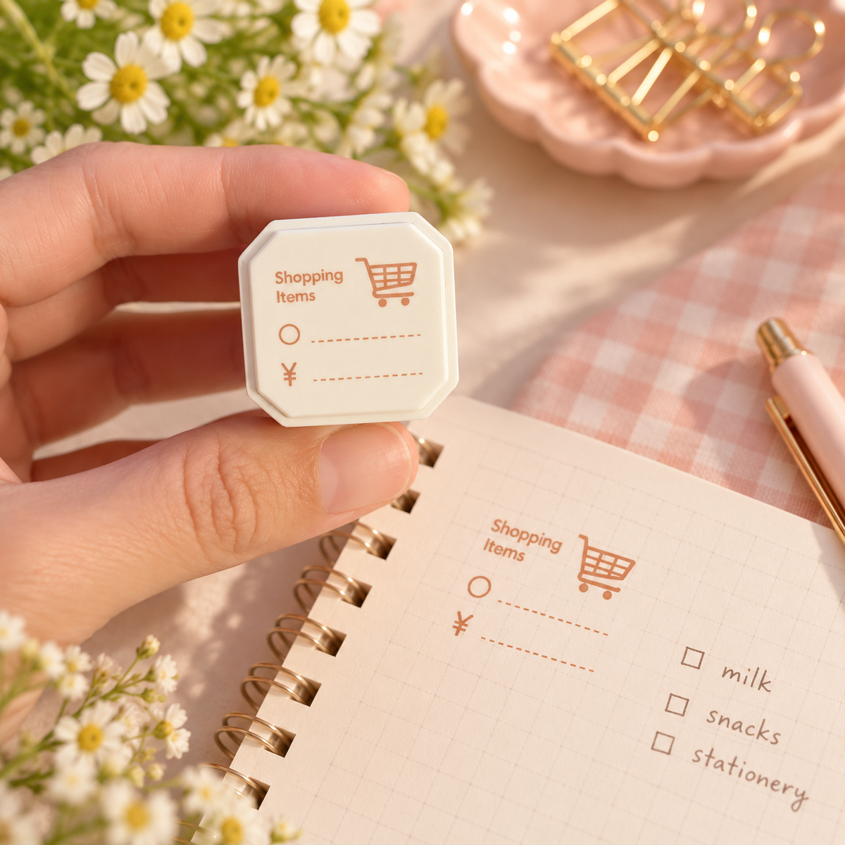 4 Planner Tracker Stamps in Case