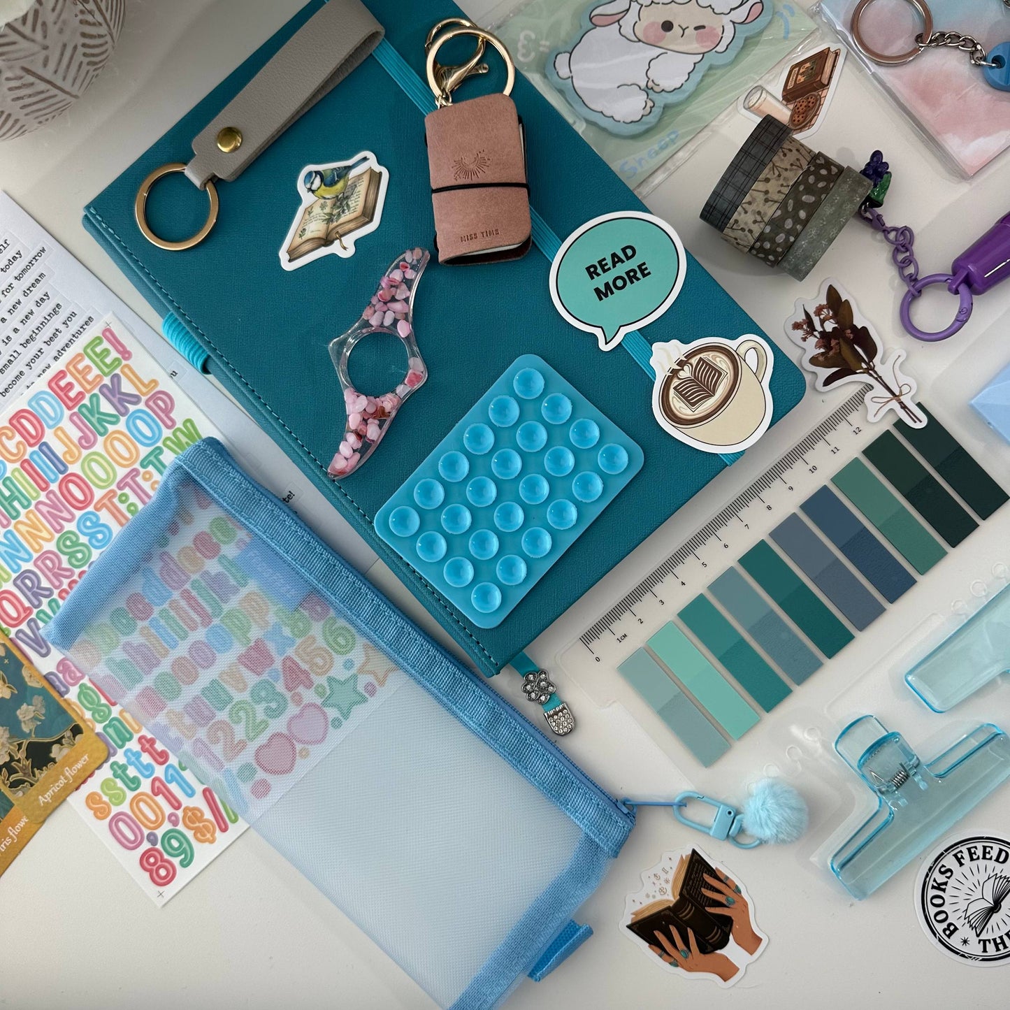 Turquoise Bundle 🩵💚 A5 Journal + More Than 25 Items/ ALL INCLUSIVE