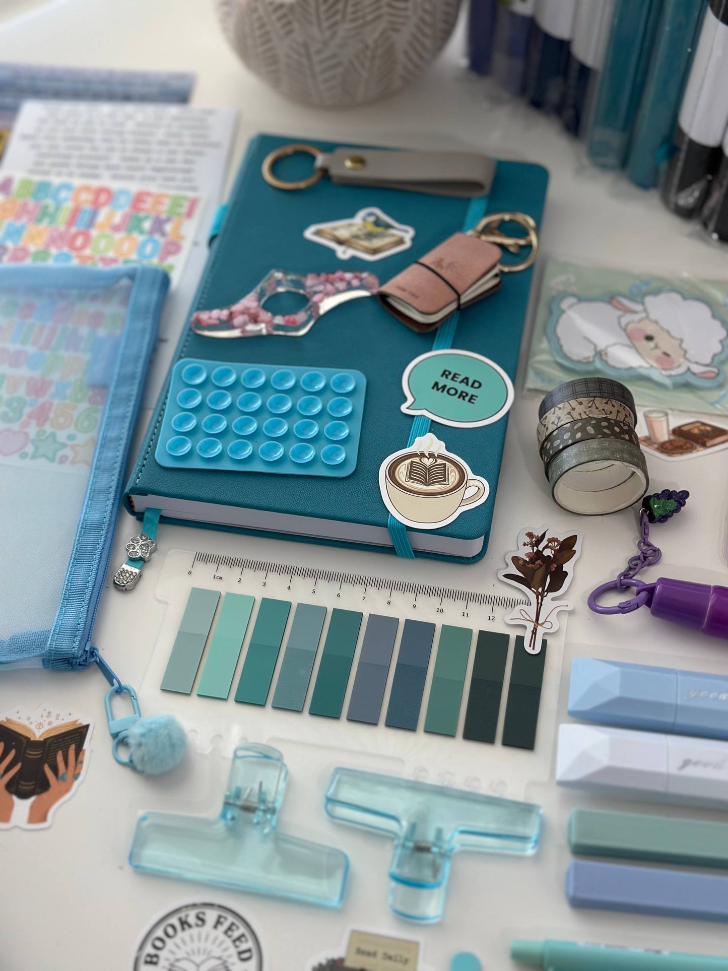 Turquoise Bundle 🩵💚 A5 Journal + More Than 25 Items/ ALL INCLUSIVE